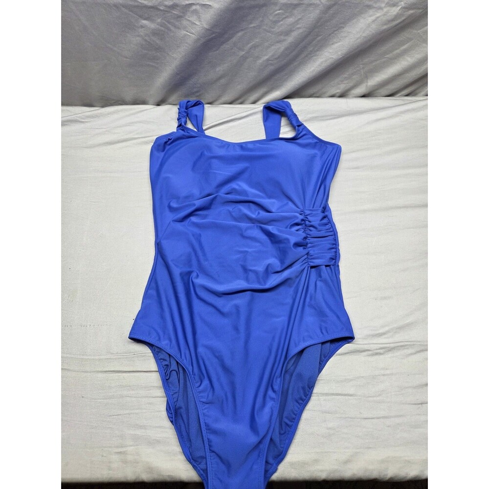 Old Navy Blue One Piece Swimsuit with Molded Cups and Wide Straps Sz 2XL